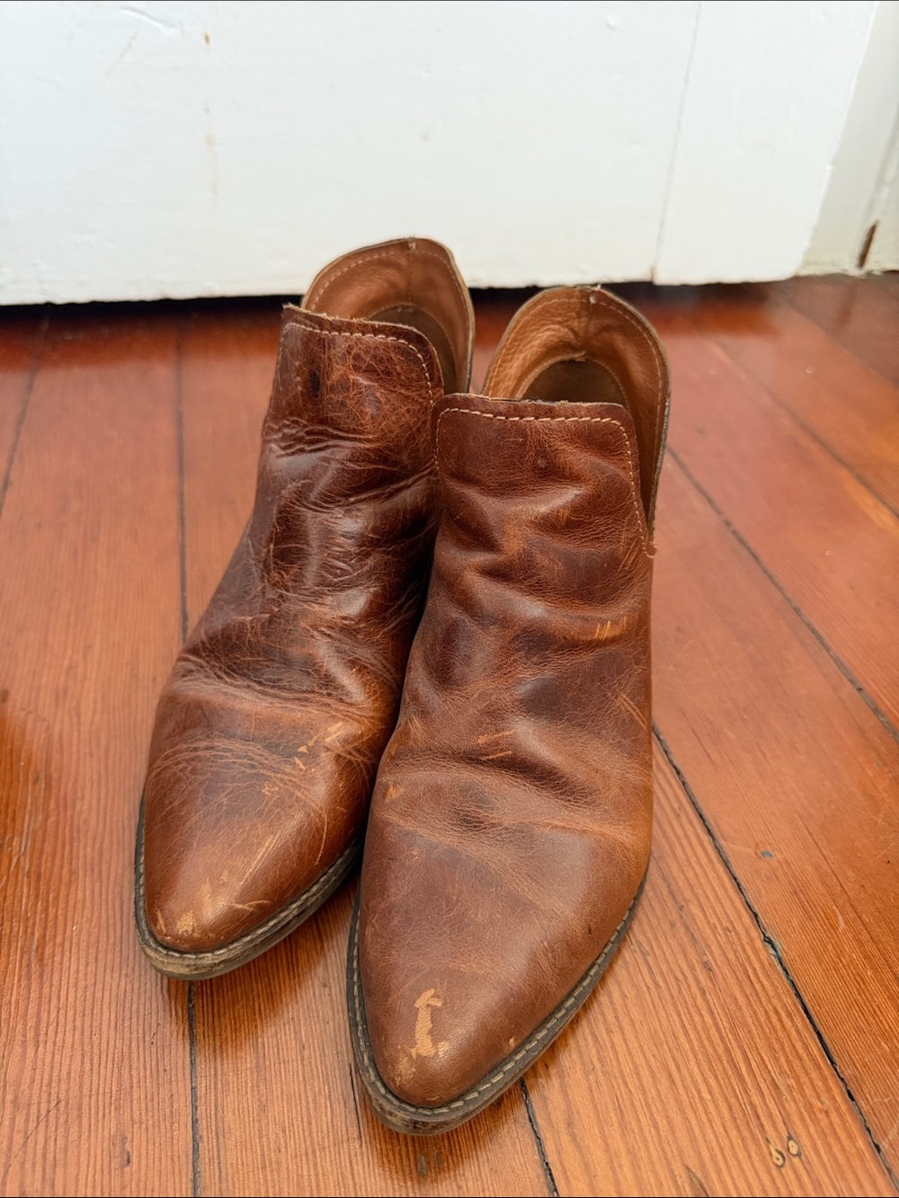 Steve Madden Brown Leather Ankle Booties